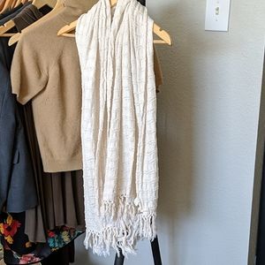 White cotton scarf